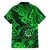 Hawaii Shaka Sign Family Matching Long Sleeve Bodycon Dress and Hawaiian Shirt With Polynesian Hibiscus Green Unique LT01 - Polynesian Pride