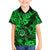 Hawaii Shaka Sign Family Matching Long Sleeve Bodycon Dress and Hawaiian Shirt With Polynesian Hibiscus Green Unique LT01 Son's Shirt Green - Polynesian Pride