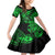 Hawaii Shaka Sign Family Matching Mermaid Dress and Hawaiian Shirt With Polynesian Hibiscus Green Unique LT01 Daughter's Dress Green - Polynesian Pride