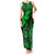 Hawaii Shaka Sign Family Matching Tank Maxi Dress and Hawaiian Shirt With Polynesian Hibiscus Green Unique LT01 Mom's Dress Green - Polynesian Pride