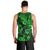 Hawaii Shaka Sign Men Tank Top With Polynesian Hibiscus Green Unique LT01 - Polynesian Pride