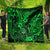 Hawaii Shaka Sign Quilt With Polynesian Hibiscus Green Unique LT01 - Polynesian Pride