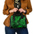 Hawaii Shaka Sign Shoulder Handbag With Polynesian Hibiscus Green Unique LT01 - Polynesian Pride