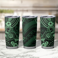 Hawaii Shaka Sign Tumbler Cup With Polynesian Hibiscus Green Unique LT01 - Polynesian Pride