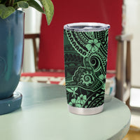 Hawaii Shaka Sign Tumbler Cup With Polynesian Hibiscus Green Unique LT01 - Polynesian Pride