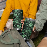 Hawaii Shaka Sign Tumbler Cup With Polynesian Hibiscus Green Unique LT01 - Polynesian Pride