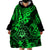 Hawaii Shaka Sign Wearable Blanket Hoodie With Polynesian Hibiscus Green Unique LT01 - Polynesian Pride