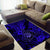 Hawaii Shaka Sign Area Rug With Polynesian Hibiscus Navy Blue Unique LT01 - Polynesian Pride