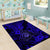 Hawaii Shaka Sign Area Rug With Polynesian Hibiscus Navy Blue Unique LT01 - Polynesian Pride