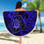 Hawaii Shaka Sign Beach Blanket With Polynesian Hibiscus Navy Blue Unique LT01 - Wonder Print Shop