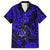 Hawaii Shaka Sign Family Matching Long Sleeve Bodycon Dress and Hawaiian Shirt With Polynesian Hibiscus Navy Blue Unique LT01 Dad's Shirt - Short Sleeve Blue - Polynesian Pride