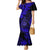 Hawaii Shaka Sign Family Matching Mermaid Dress and Hawaiian Shirt With Polynesian Hibiscus Navy Blue Unique LT01 Mom's Dress Blue - Polynesian Pride