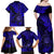 Hawaii Shaka Sign Family Matching Off Shoulder Maxi Dress and Hawaiian Shirt With Polynesian Hibiscus Navy Blue Unique LT01 - Polynesian Pride