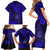 Hawaii Shaka Sign Family Matching Short Sleeve Bodycon Dress and Hawaiian Shirt With Polynesian Hibiscus Navy Blue Unique LT01 - Polynesian Pride