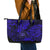 Hawaii Shaka Sign Leather Tote Bag With Polynesian Hibiscus Navy Blue Unique LT01 - Polynesian Pride