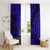 Hawaii Shaka Sign Window Curtain With Polynesian Hibiscus Navy Blue Unique LT01 - Polynesian Pride