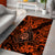 Hawaii Shaka Sign Area Rug With Polynesian Hibiscus Orange Unique LT01 - Polynesian Pride