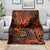 Hawaii Shaka Sign Blanket With Polynesian Hibiscus Orange Unique LT01 - Polynesian Pride