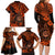 Hawaii Shaka Sign Family Matching Long Sleeve Bodycon Dress and Hawaiian Shirt With Polynesian Hibiscus Orange Unique LT01 - Polynesian Pride