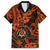 Hawaii Shaka Sign Family Matching Long Sleeve Bodycon Dress and Hawaiian Shirt With Polynesian Hibiscus Orange Unique LT01 Dad's Shirt - Short Sleeve Orange - Polynesian Pride