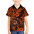 Hawaii Shaka Sign Family Matching Long Sleeve Bodycon Dress and Hawaiian Shirt With Polynesian Hibiscus Orange Unique LT01 Son's Shirt Orange - Polynesian Pride