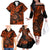 Hawaii Shaka Sign Family Matching Off Shoulder Long Sleeve Dress and Hawaiian Shirt With Polynesian Hibiscus Orange Unique LT01 - Polynesian Pride