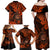 Hawaii Shaka Sign Family Matching Off Shoulder Maxi Dress and Hawaiian Shirt With Polynesian Hibiscus Orange Unique LT01 - Polynesian Pride