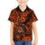 Hawaii Shaka Sign Family Matching Short Sleeve Bodycon Dress and Hawaiian Shirt With Polynesian Hibiscus Orange Unique LT01 Son's Shirt Orange - Polynesian Pride