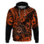 Hawaii Shaka Sign Hoodie With Polynesian Hibiscus Orange Unique LT01 Pullover Hoodie Orange - Polynesian Pride