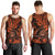 Hawaii Shaka Sign Men Tank Top With Polynesian Hibiscus Orange Unique LT01 - Polynesian Pride