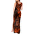 Hawaii Shaka Sign Tank Maxi Dress With Polynesian Hibiscus Orange Unique LT01 - Polynesian Pride