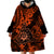 Hawaii Shaka Sign Wearable Blanket Hoodie With Polynesian Hibiscus Orange Unique LT01 - Polynesian Pride