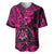 Hawaii Shaka Sign Baseball Jersey With Polynesian Hibiscus Pink Unique LT01 Pink - Polynesian Pride