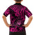 Hawaii Shaka Sign Family Matching Off Shoulder Long Sleeve Dress and Hawaiian Shirt With Polynesian Hibiscus Pink Unique LT01 - Polynesian Pride