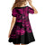 Hawaii Shaka Sign Family Matching Off Shoulder Long Sleeve Dress and Hawaiian Shirt With Polynesian Hibiscus Pink Unique LT01 - Polynesian Pride