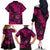 Hawaii Shaka Sign Family Matching Off Shoulder Long Sleeve Dress and Hawaiian Shirt With Polynesian Hibiscus Pink Unique LT01 - Polynesian Pride