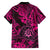 Hawaii Shaka Sign Family Matching Off Shoulder Long Sleeve Dress and Hawaiian Shirt With Polynesian Hibiscus Pink Unique LT01 - Polynesian Pride