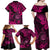 Hawaii Shaka Sign Family Matching Off Shoulder Maxi Dress and Hawaiian Shirt With Polynesian Hibiscus Pink Unique LT01 - Polynesian Pride