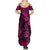 Hawaii Shaka Sign Family Matching Summer Maxi Dress and Hawaiian Shirt With Polynesian Hibiscus Pink Unique LT01 - Polynesian Pride