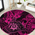 Hawaii Shaka Sign Round Carpet With Polynesian Hibiscus Pink Unique LT01 Pink - Polynesian Pride