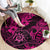 Hawaii Shaka Sign Round Carpet With Polynesian Hibiscus Pink Unique LT01 - Polynesian Pride