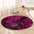 Hawaii Shaka Sign Round Carpet With Polynesian Hibiscus Pink Unique LT01 - Polynesian Pride