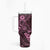 Hawaii Shaka Sign Tumbler With Handle With Polynesian Hibiscus Pink Unique