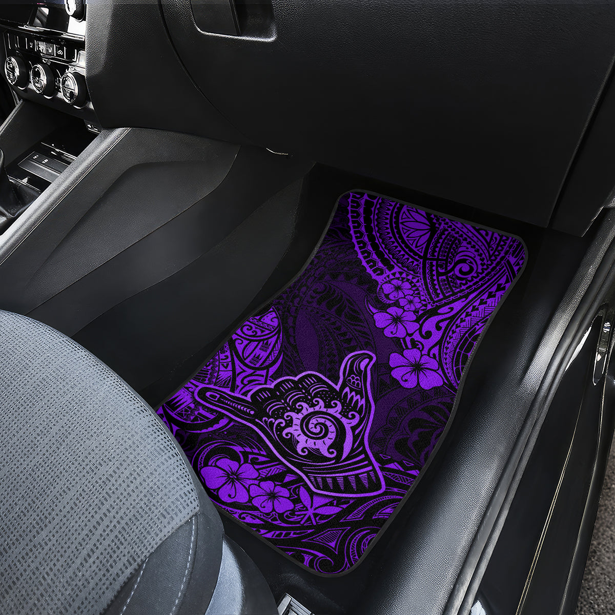 Hawaii Shaka Sign Car Mats Polynesian Pattern Purple Version LT01 - Polynesian Pride