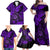 Hawaii Shaka Sign Family Matching Off Shoulder Maxi Dress and Hawaiian Shirt Polynesian Pattern Purple Version LT01 - Polynesian Pride