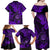 Hawaii Shaka Sign Family Matching Off Shoulder Maxi Dress and Hawaiian Shirt Polynesian Pattern Purple Version LT01 - Polynesian Pride