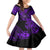 Hawaii Shaka Sign Family Matching Short Sleeve Bodycon Dress and Hawaiian Shirt Polynesian Pattern Purple Version LT01 Daughter's Dress Purple - Polynesian Pride