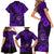 Hawaii Shaka Sign Family Matching Short Sleeve Bodycon Dress and Hawaiian Shirt Polynesian Pattern Purple Version LT01 - Polynesian Pride