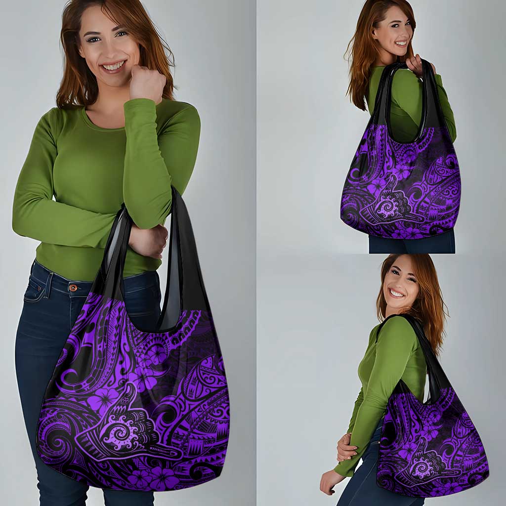 Hawaii Shaka Sign Grocery Bag Polynesian Pattern Purple Version LT01 - Polynesian Pride