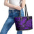 Hawaii Shaka Sign Leather Tote Bag Polynesian Pattern Purple Version LT01 - Polynesian Pride